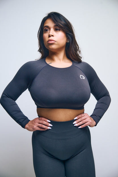 Coal Cropped Top