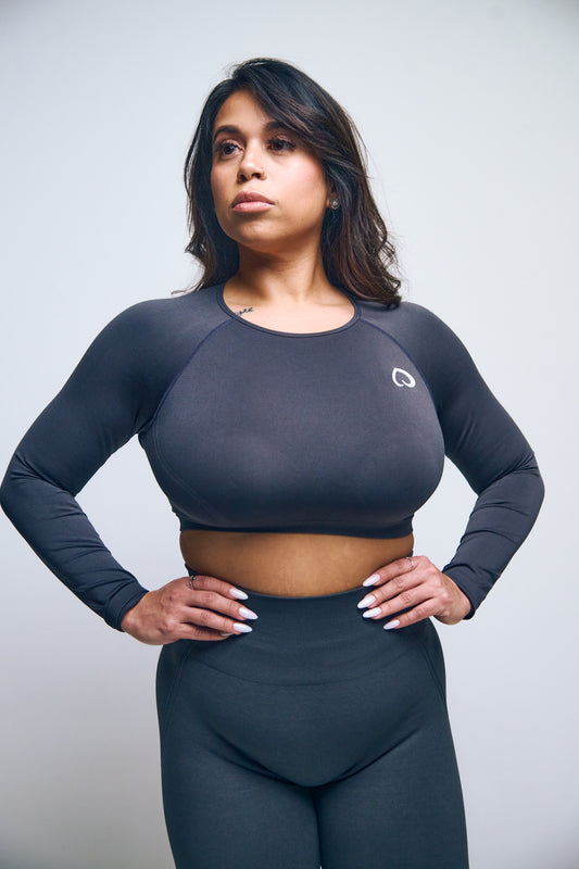 Coal Cropped Top